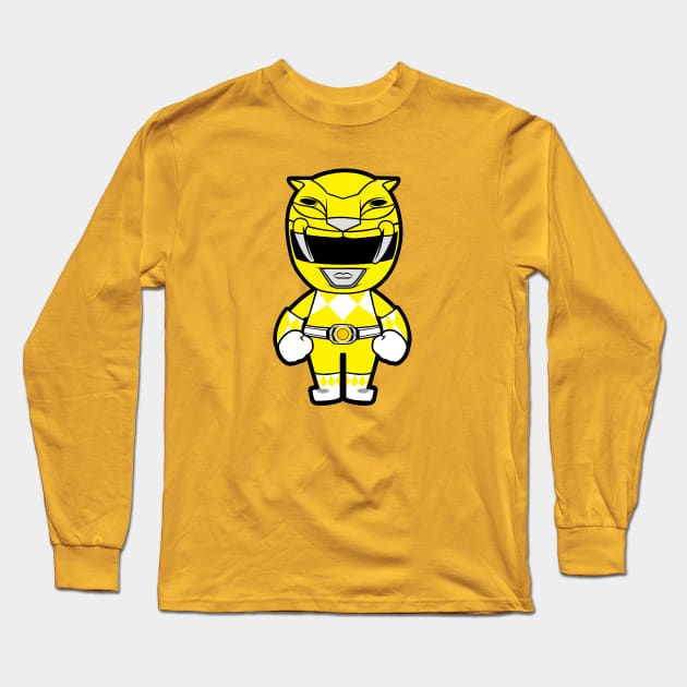 yellow ranger chibi Long Sleeve T-Shirt by liora natalia